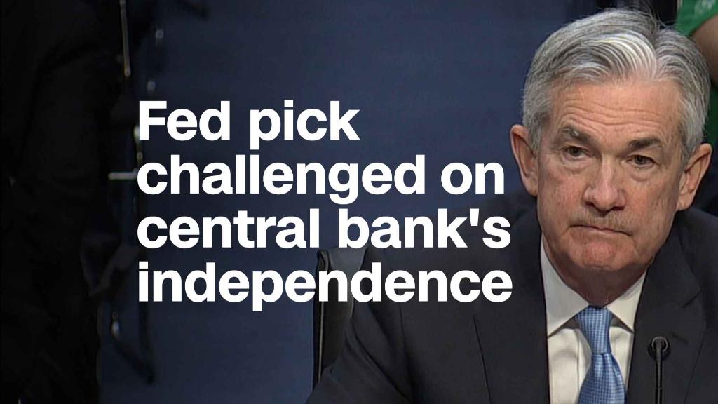 Fed pick challenged on central bank's independence