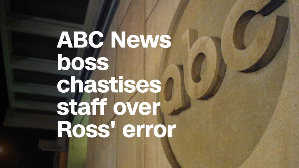 ABC News boss excoriates staff over Ross' error