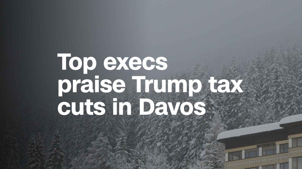 Top executives in Davos love Trump tax cuts