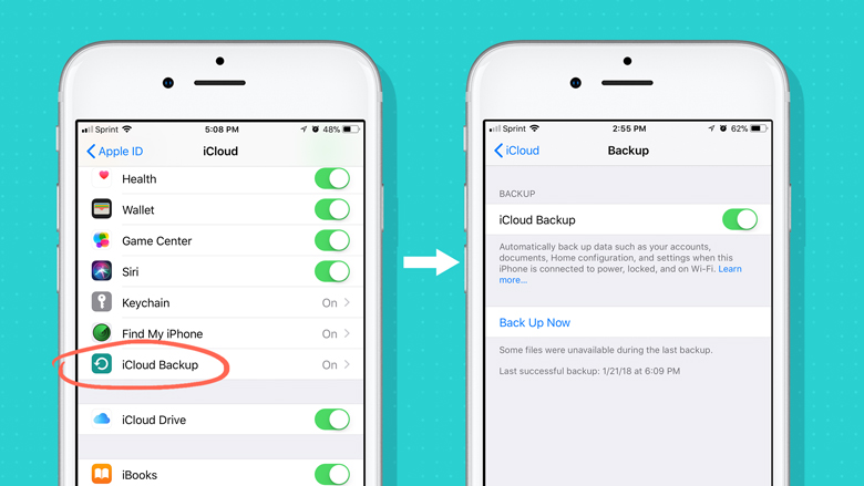 google backup for iphone