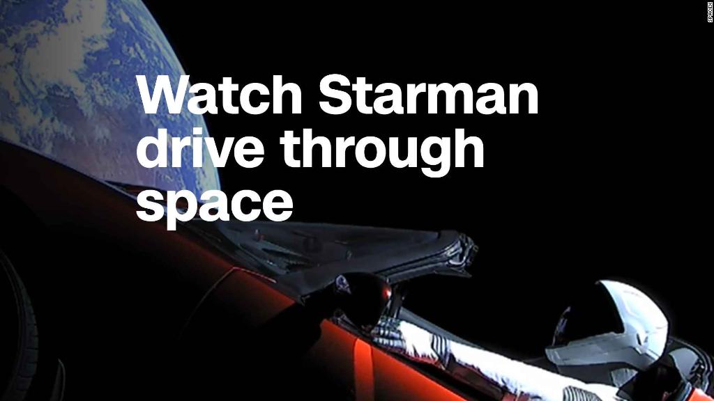 See the SpaceX Starman's journey through space