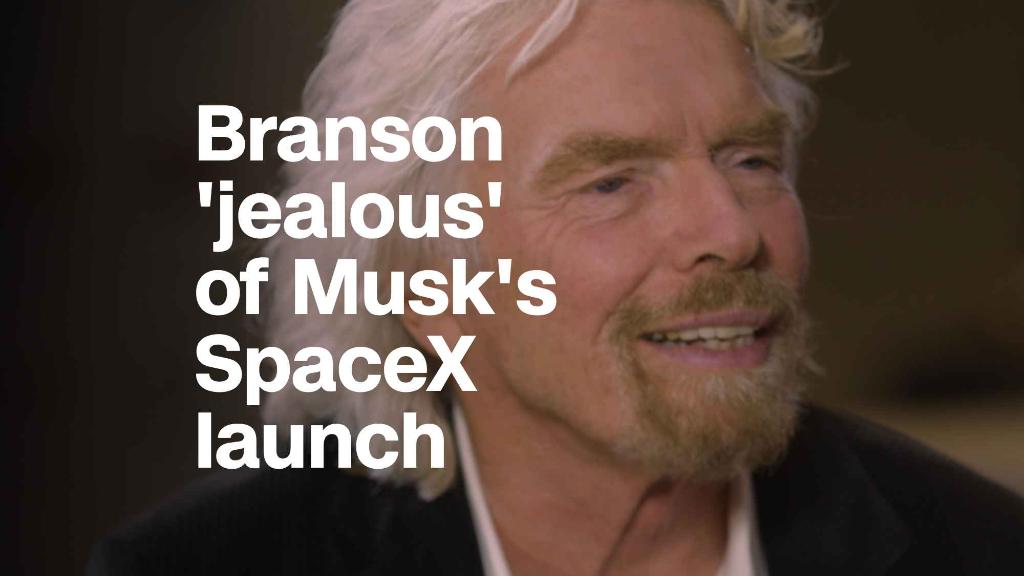 Richard Branson is 'a little jealous' of Musk's launch