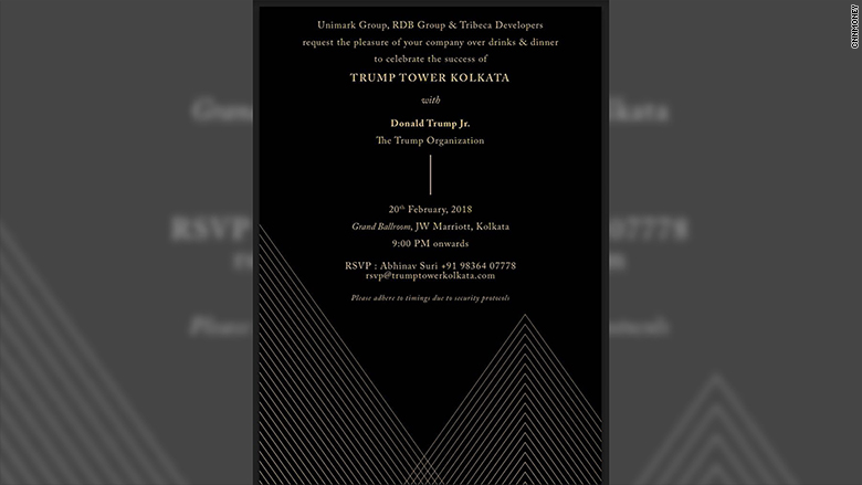 trump tower kolkata invite