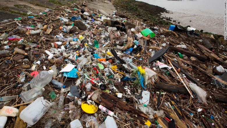beach plastic pollution