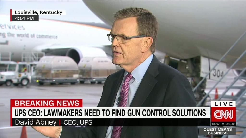 UPS chief addresses gun policy