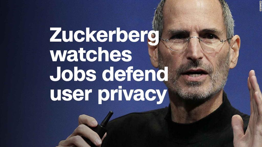 Watch: Steve Jobs championed privacy. Zuckerberg was in the audience.