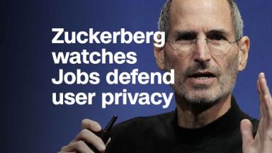 Watch: Steve Jobs championed privacy. Zuckerberg was in the audience.