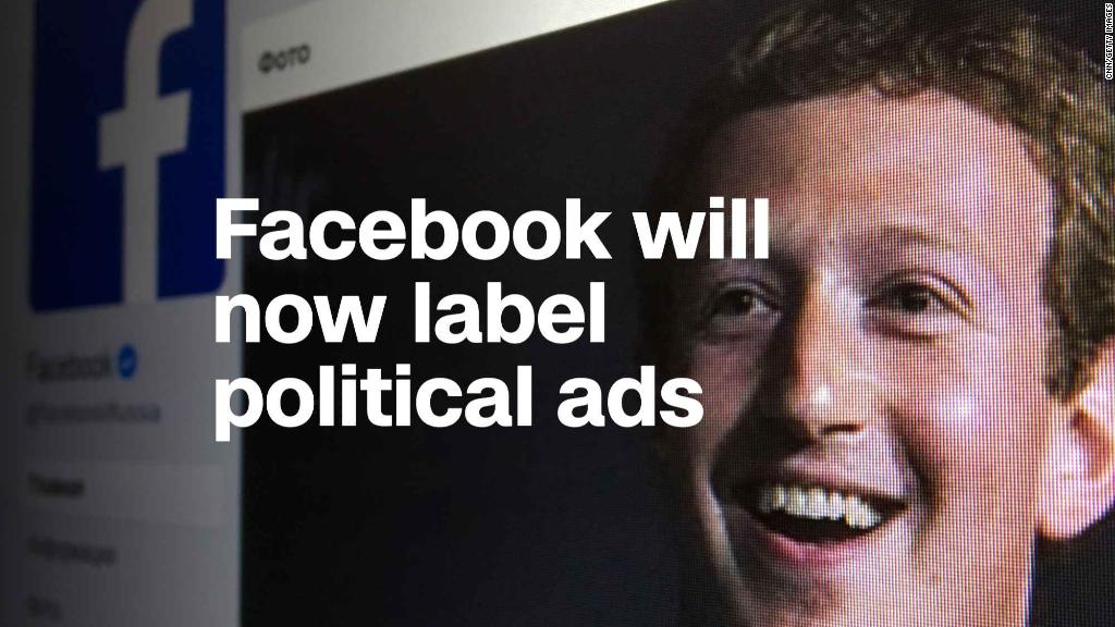 Facebook will now clearly label political ads