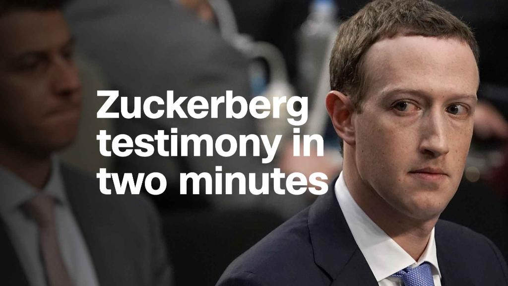 Mark Zuckerberg's Senate testimony in two minutes