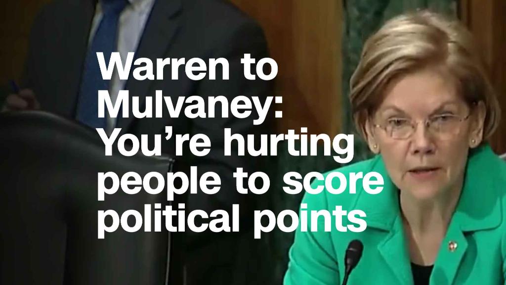 Warren to Mulvaney: You're hurting people to score political points