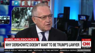 What Dershowitz is telling the president 