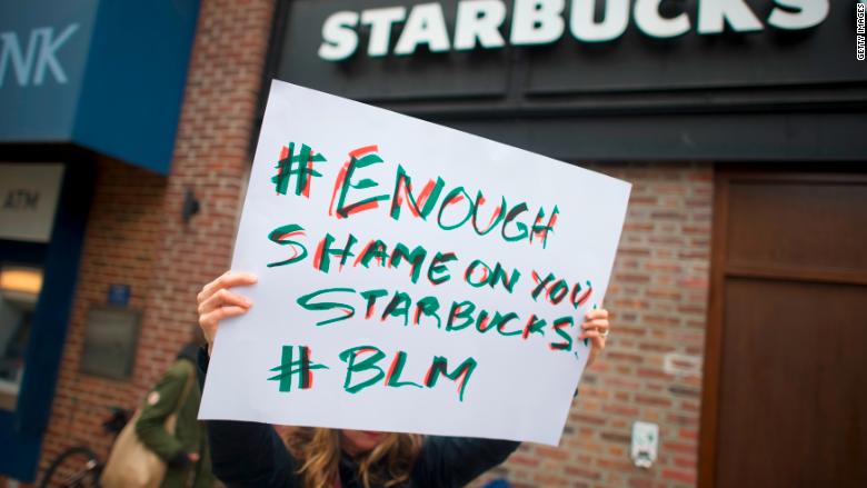 protests sign starbucks