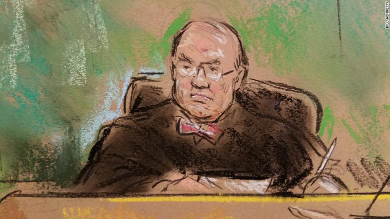att court sketch Judge Richard Leon 