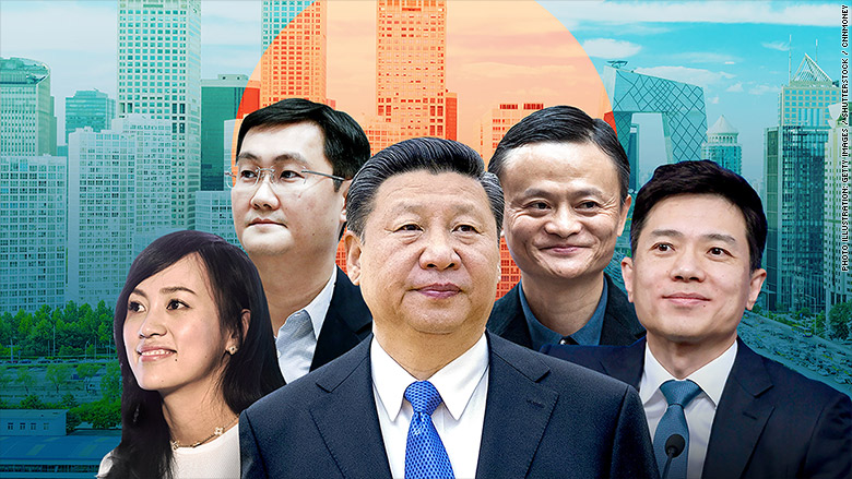 pacific china tech xi jinping jack ma pony ma robin li liu qing alibaba tenecent baidu didi chuxing beijing newsletter