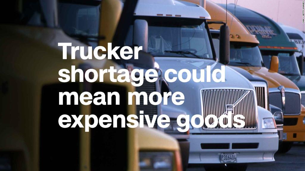 Trucker shortage could mean more expensive goods