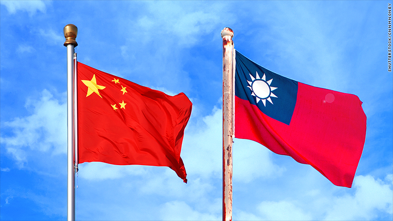 taiwan china flags
