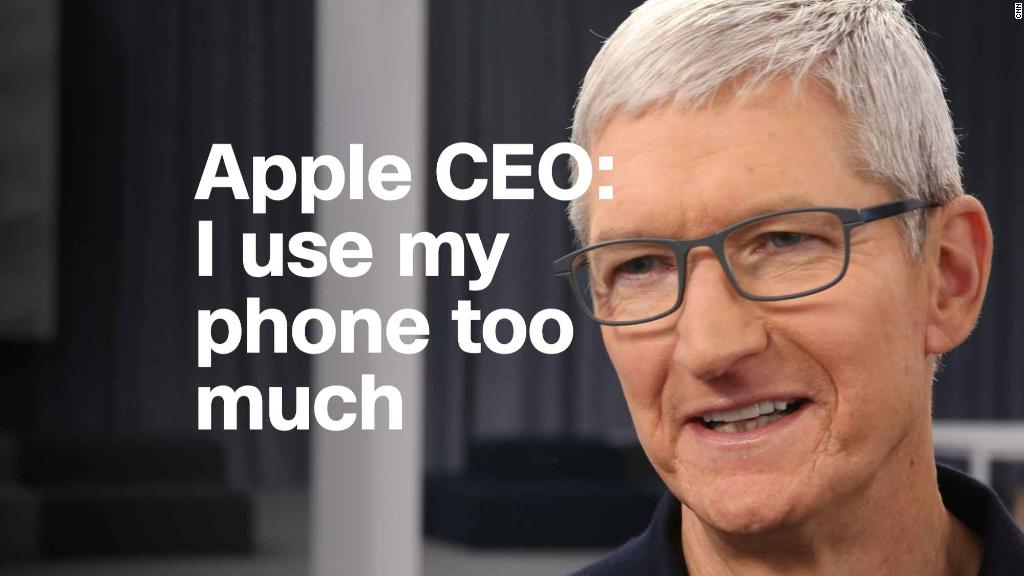 Apple CEO: I use my phone too much