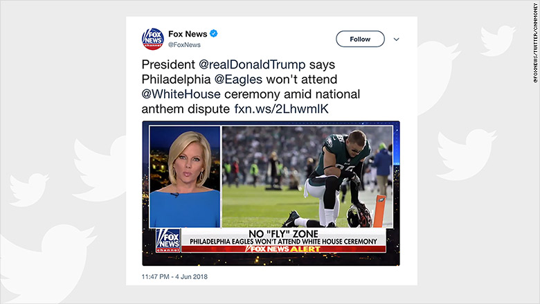 fox news misrepresents eagles tweet