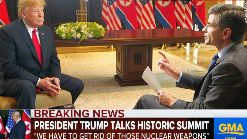 Trump touts trust with Kim in TV interview