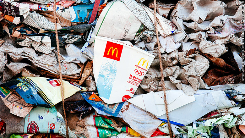 india mcdonalds trash