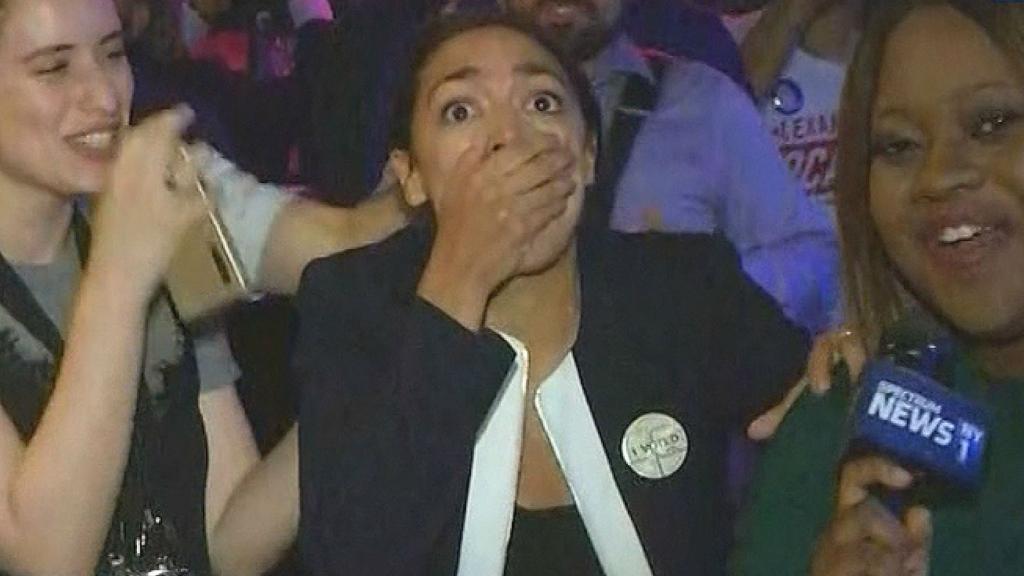 See moment Ocasio-Cortez realized victory