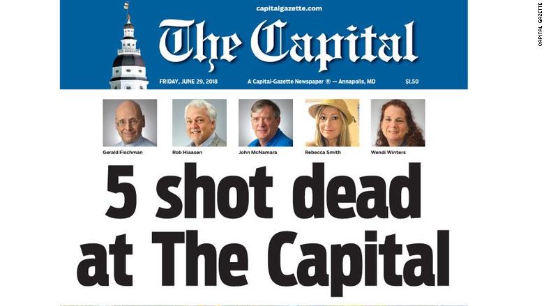 capital gazette front page