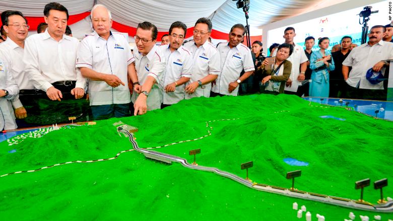 Malaysia halts a big China-backed rail link project