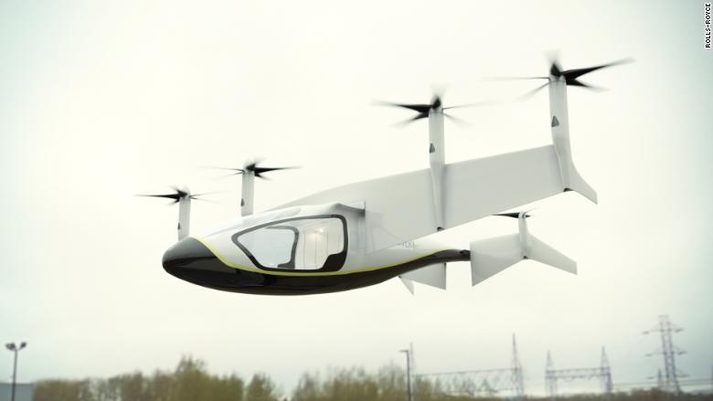 rolls-royce flying taxi delivery