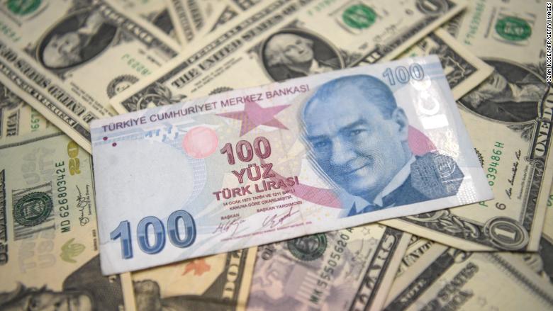 Turkish lira plunges 17% to record low against dollar