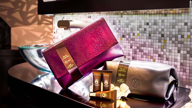 Airline amenity kit from Etihad