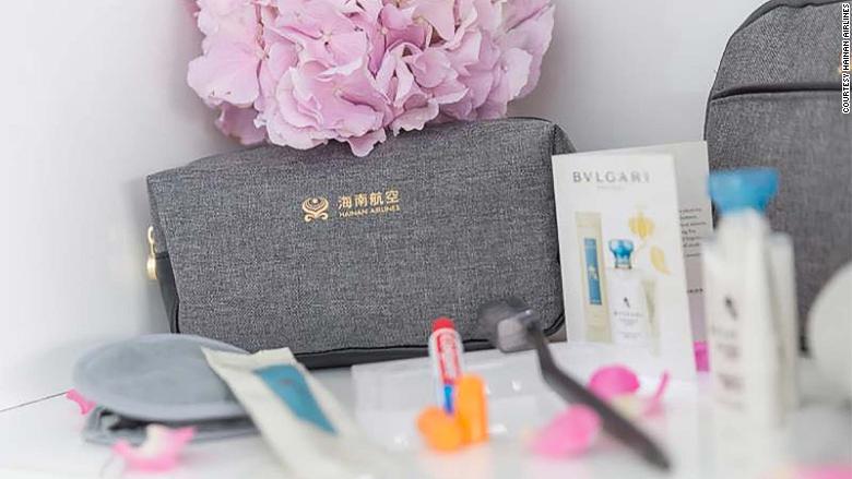 Airline amenity kit from Hainan Airlines