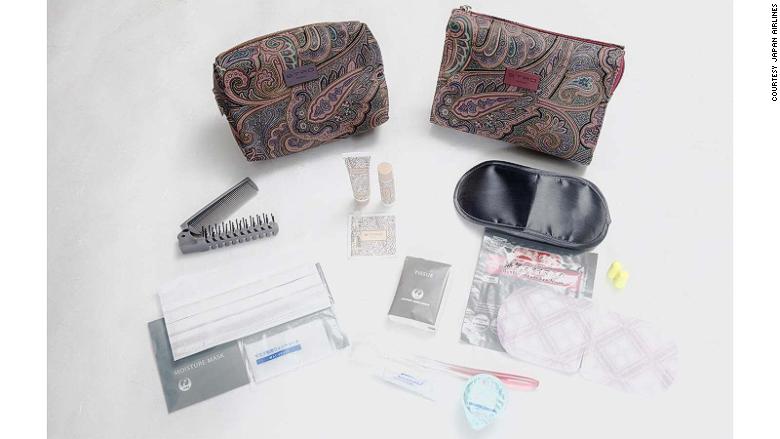 Airline amenity kit from Japan Airlines