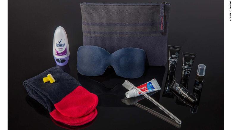 Airline amenity kit from Qantas