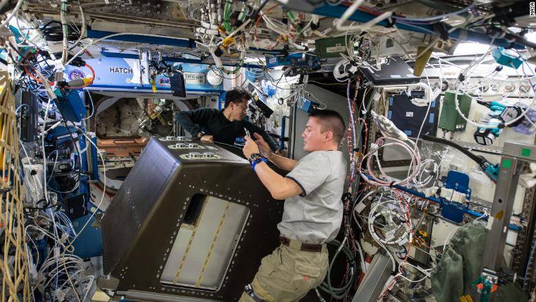 Astronauts aboard ISS