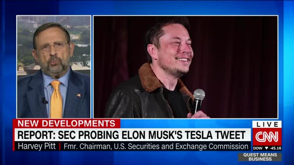 Tesla tweet "highly problematic, says the former boss of the SEC