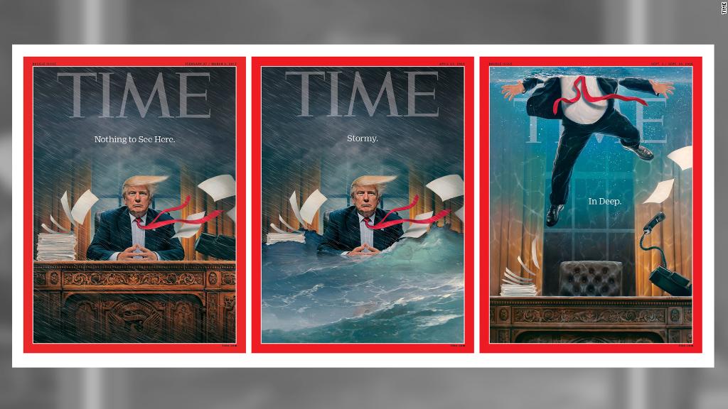 Time cover shows Trump drowning in Oval Office