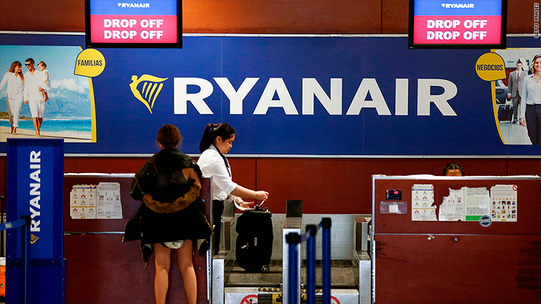 ryanair check in bag fee