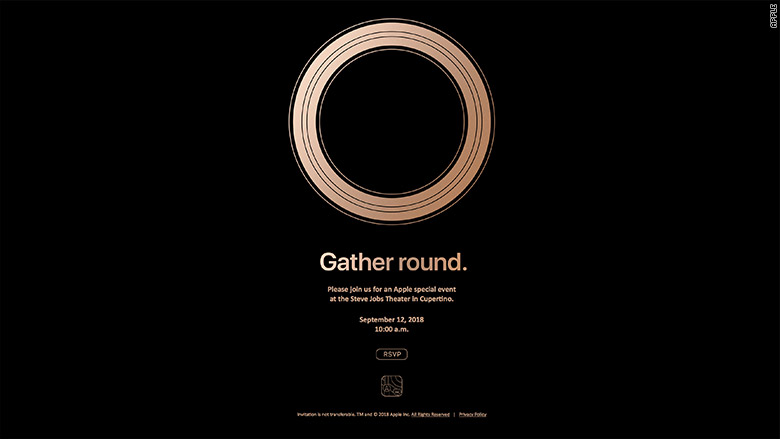 apple gather round invitation