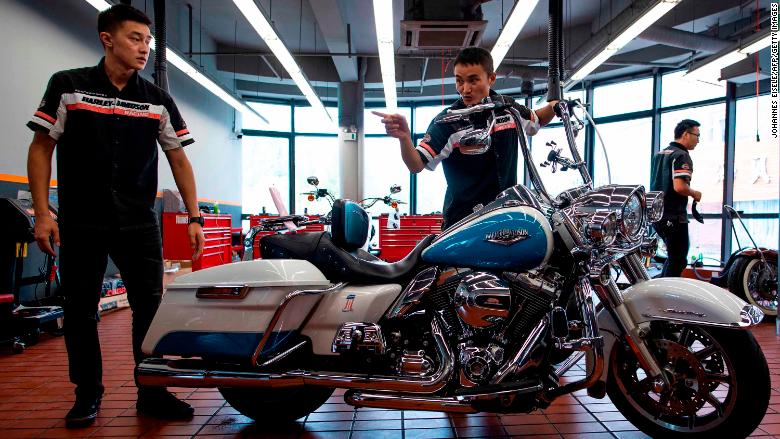 04 US China trade FILE Harley Davidson