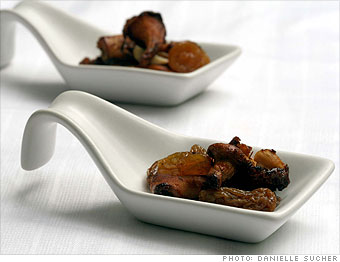 Burnt Chanterelles with Brandy-Soaked Sultanas