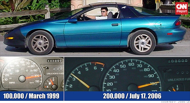 Chevrolet Camaro: 240,000 miles