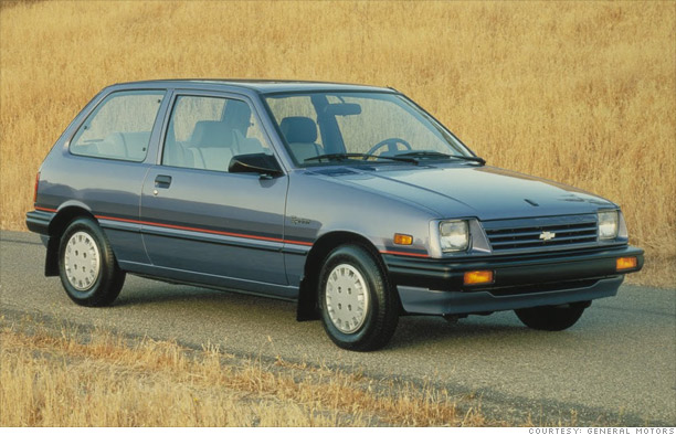  Los 10 autos más eficientes en combustible desde 1984 - 1986 Chevrolet Sprint ER (3) - CNNMoney.com