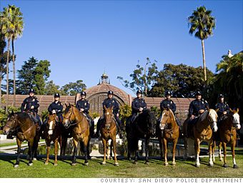 Police horses sent back to the stables - San Diego