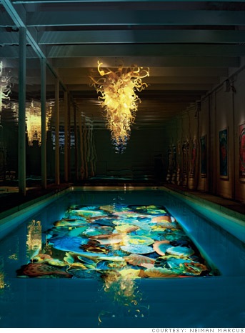 Dale Chihuly pool instillation