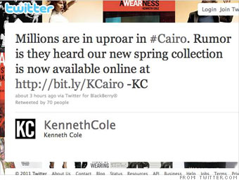 Kenneth Cole sale sparks Arab Spring? 