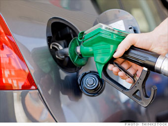 Filling up at the gas pump