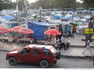 Displaced Haitians still live in tent cities