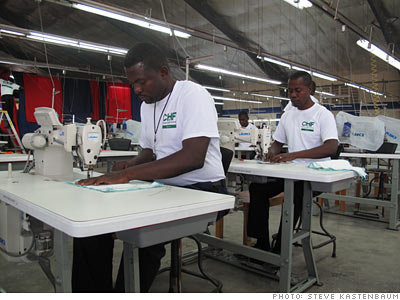 Haitians train for work in the garment industry 