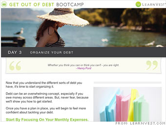 Get out of debt bootcamp