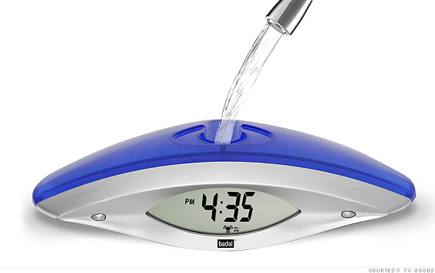 Water-powered clock